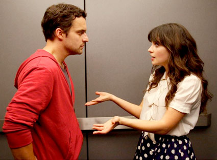 Jake Johnson, Zooey Deschanel, New Girl Jake Johnson, Zooey Deschanel, New Girl